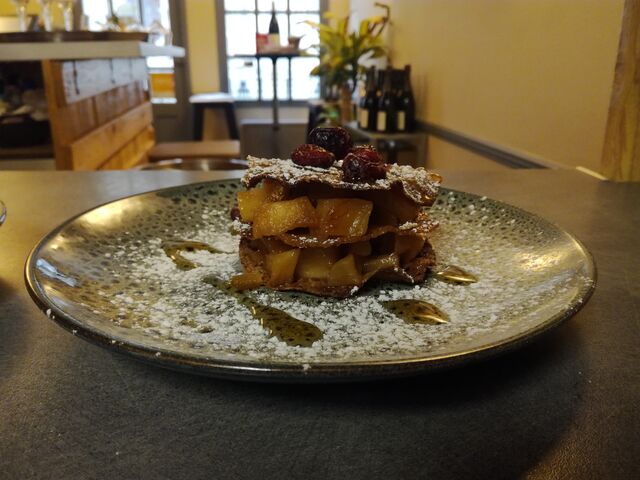 Croustillant de sarrasin aux pommes caramélisées 