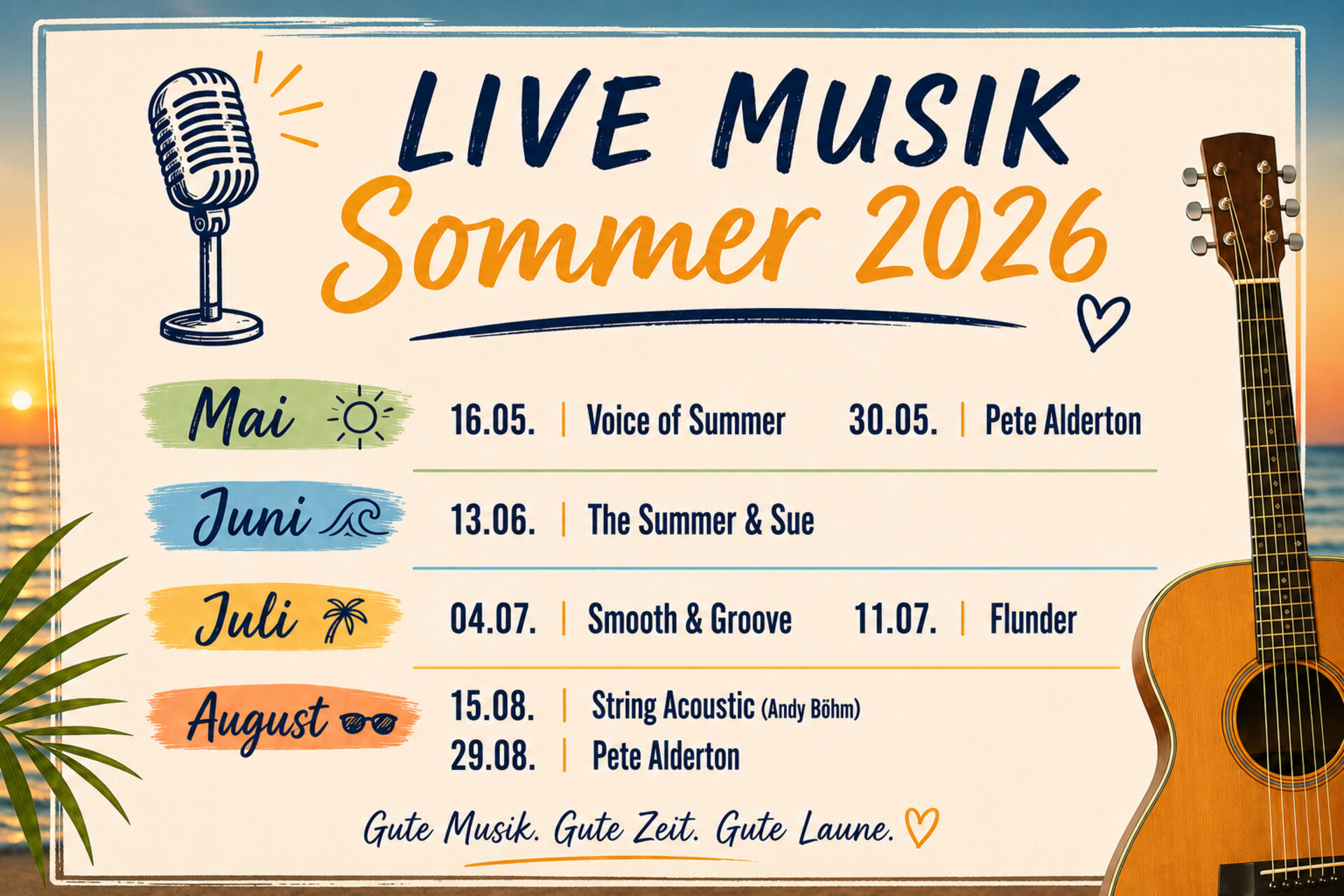Live Musik Sommer 2026