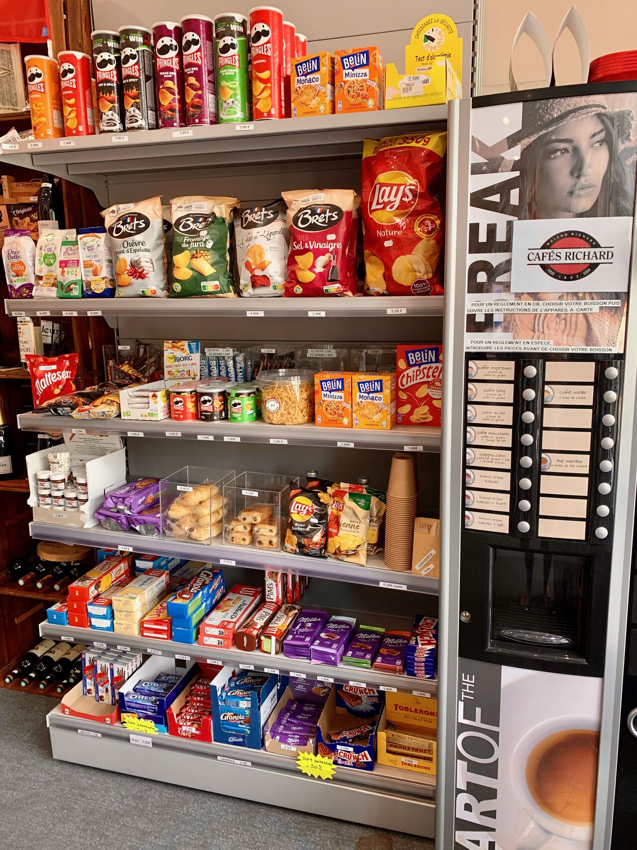 Snacking sucré et salé - Café en grain Richard.