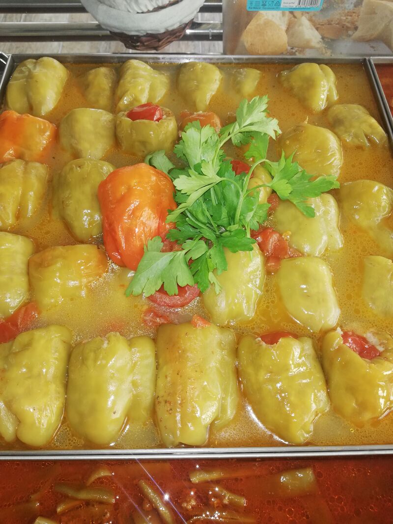 Gefüllte Paprika mit Faschiertem und Reis 