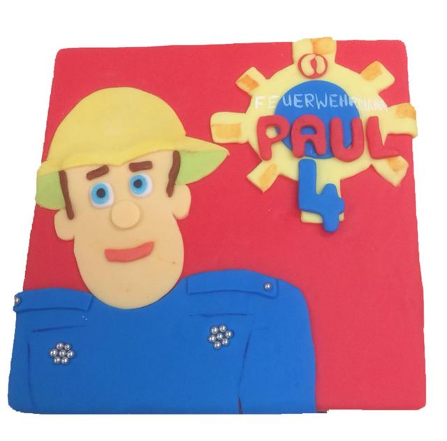 Wenn Ihr Paul Feuerwehrmann werden will, dann ist das genau die richtige Torte.