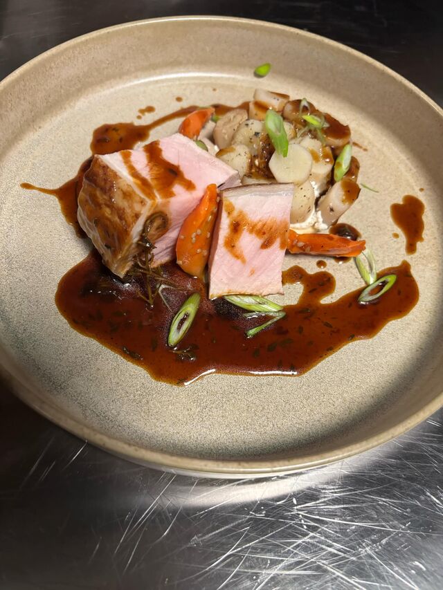 Lomo de porc jus au thym et poivre