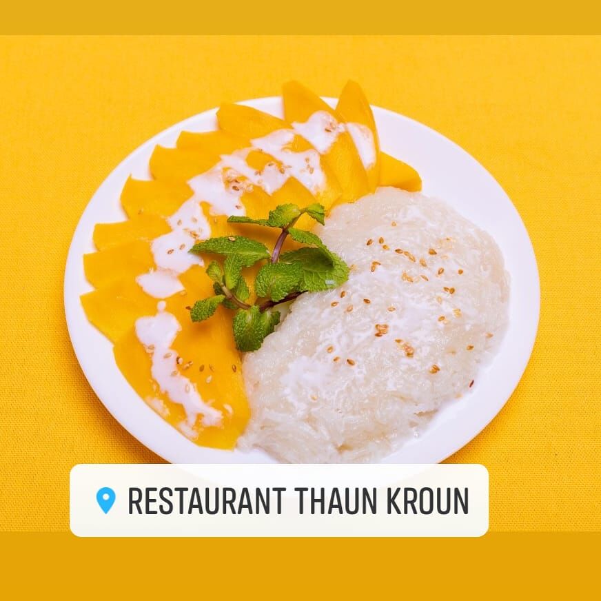 Khao niew ma mouang
Dessert de rig gluant au lait de coco et mangue ciselée