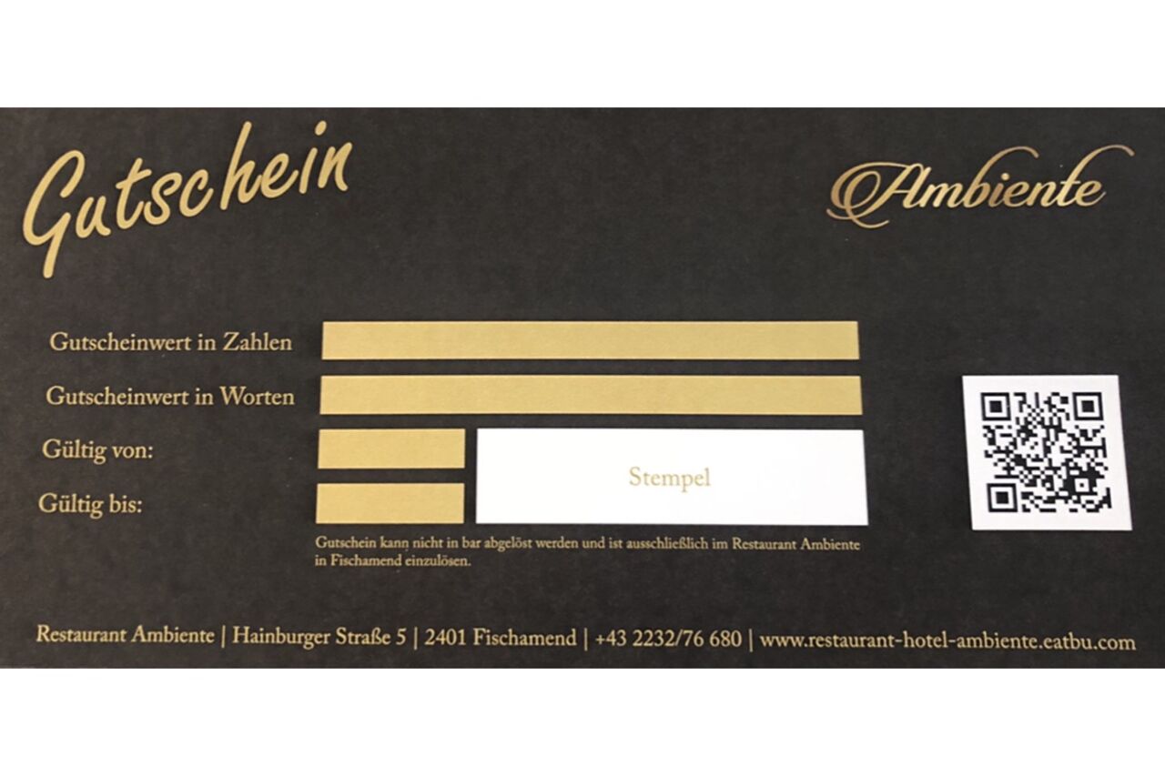 Restaurant Ambiente Gutschein