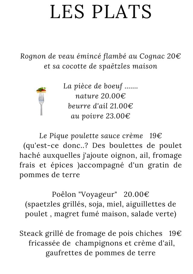 Les plats de cet automne 2022