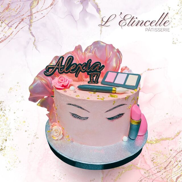 Gâteau Make Up Topper Personnalisé