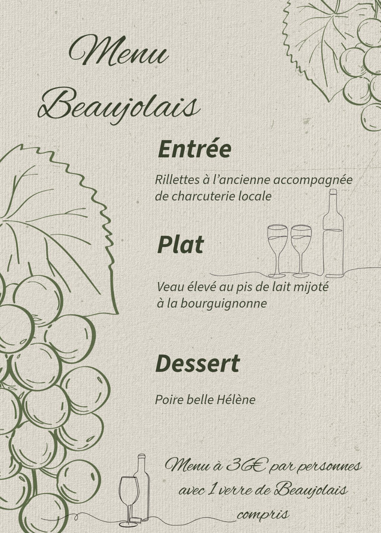 Menu Beaujolais