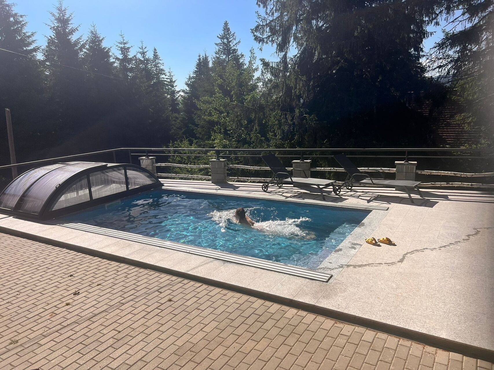 Serbeaza momente frumoase vara la piscina, iarna in zapada