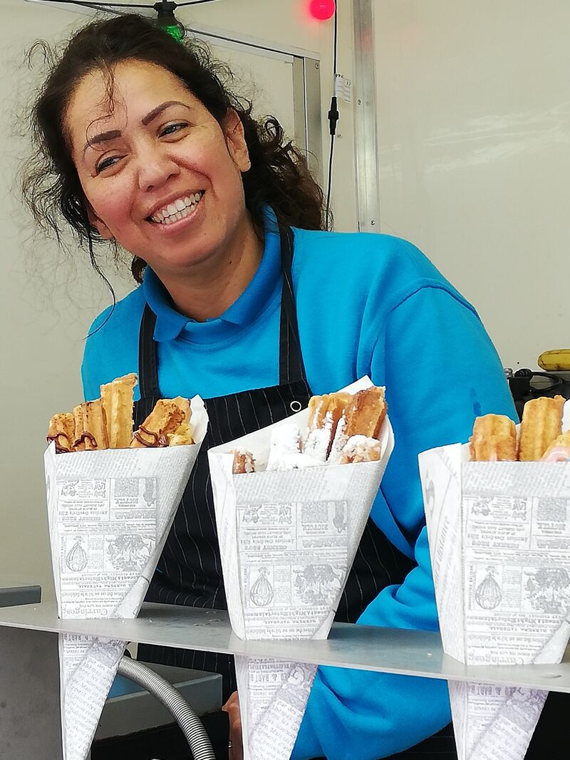 Lekkere warme wafelfrietjes met een vriendelijke persoonlijke bediening.