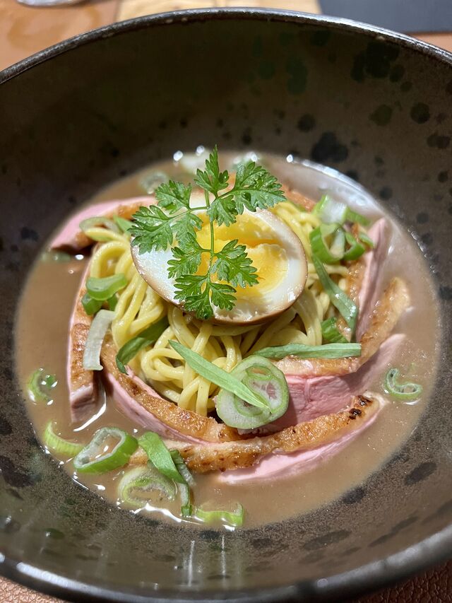 Rame di carne “all’italiana”, tagliolini, anatra, cipollotti