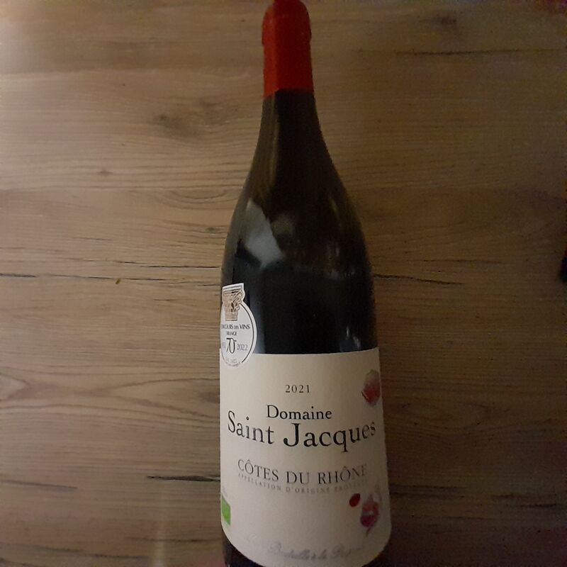 CÔTE DU RHONE DOMAINE ST JACQUES BIO 9.50 € (75cl)