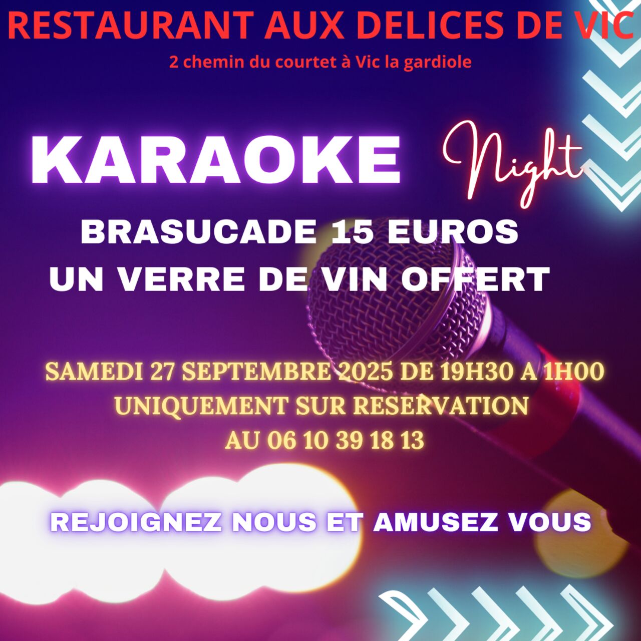 SOIREE KARAOKE 27 SEPTEMBRE