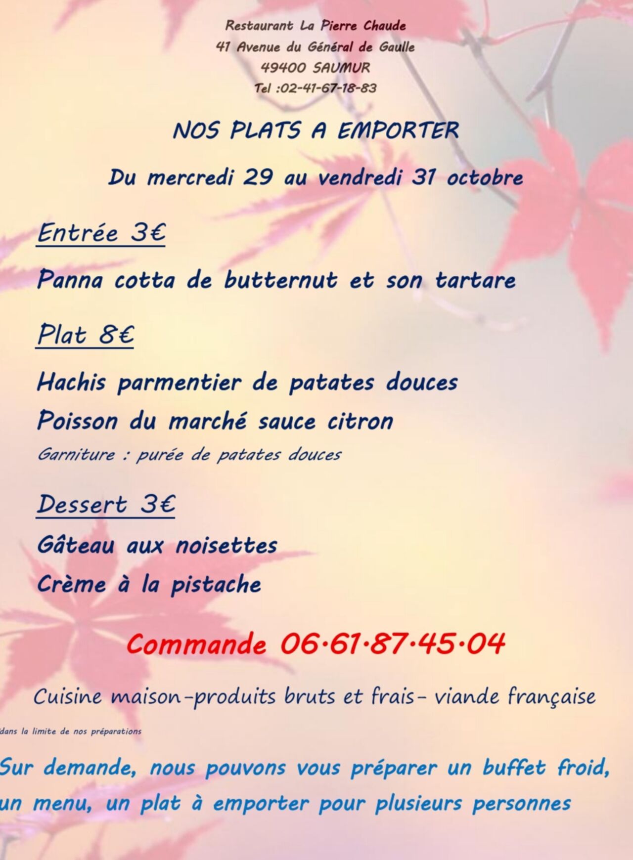 PLATS A EMPORTER