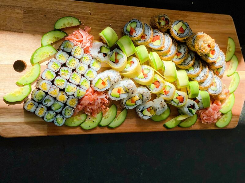 Gemisch Veggie Sushi-Platte 