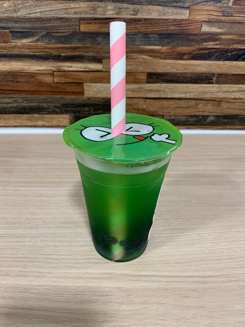 Bubble tea pomme myrtille 