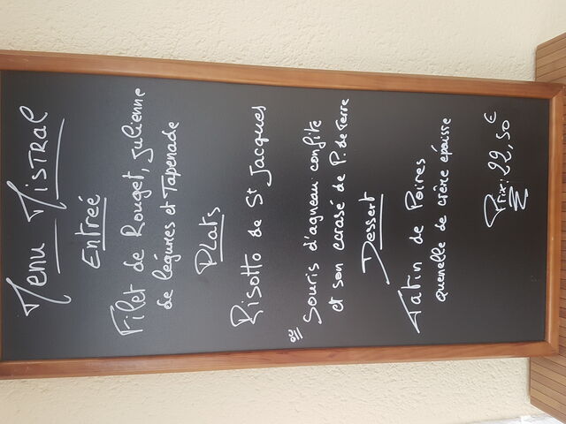 Proposition de notre menu mistral...produit frais et fait maison.....