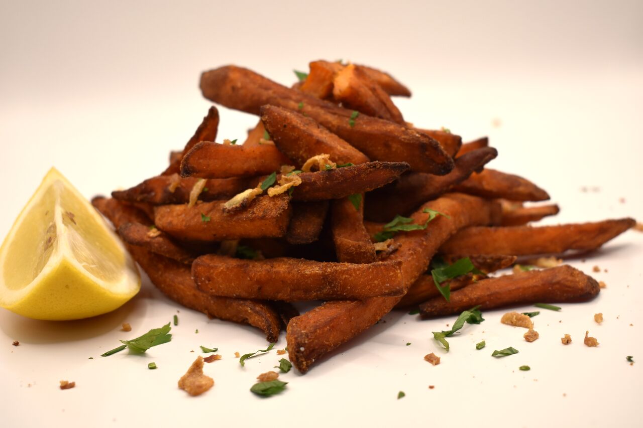 Portion de frites de patate douce