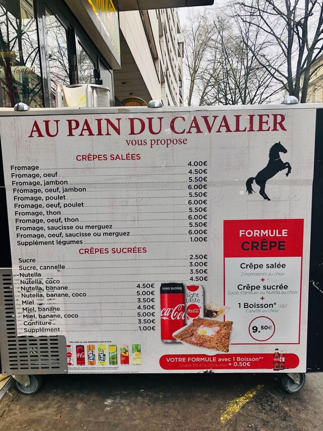 Crêpes sucrées et salées aux choix 