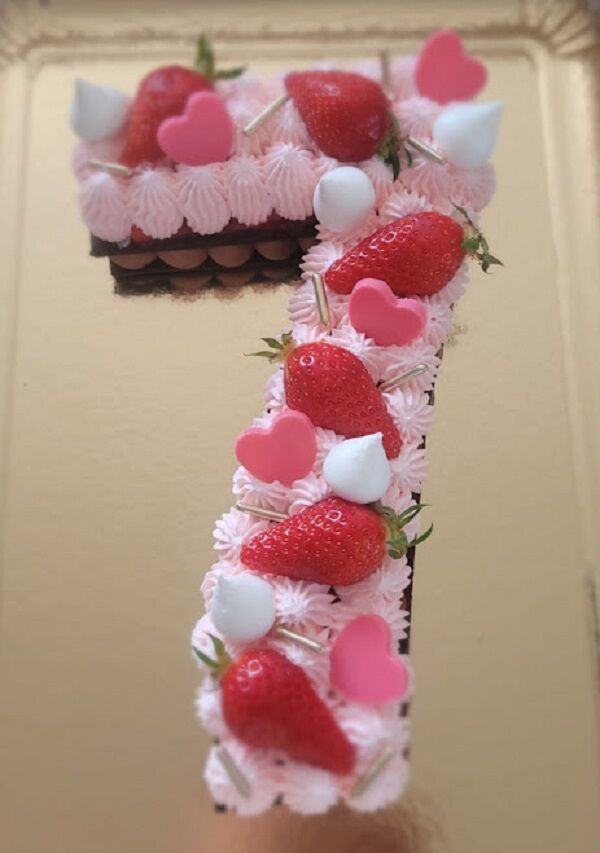 number cake chocolat fraise