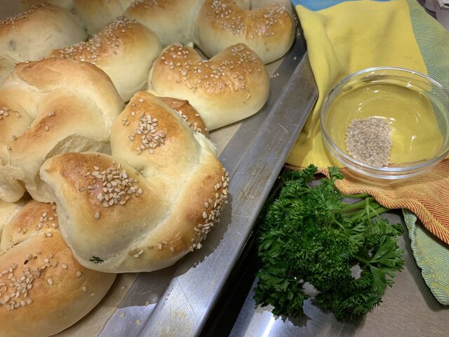 Gefüllte Hörnchen mit Hirtenkäse