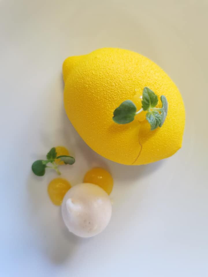 Coque au citron yuzu, insert mandarine