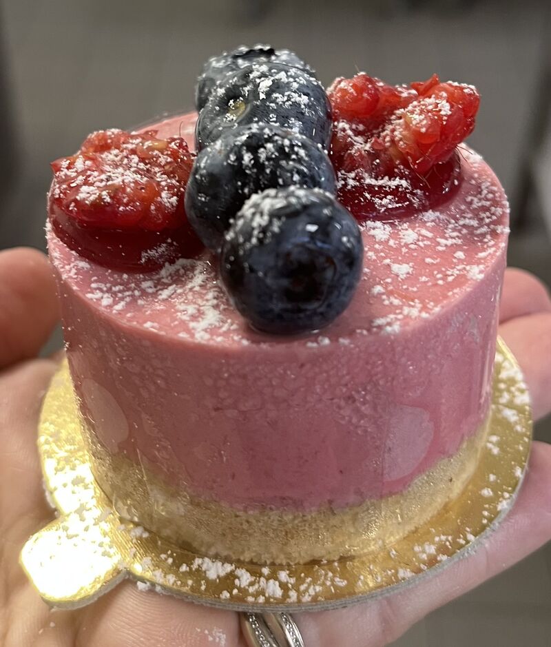 Malinový cheesecake