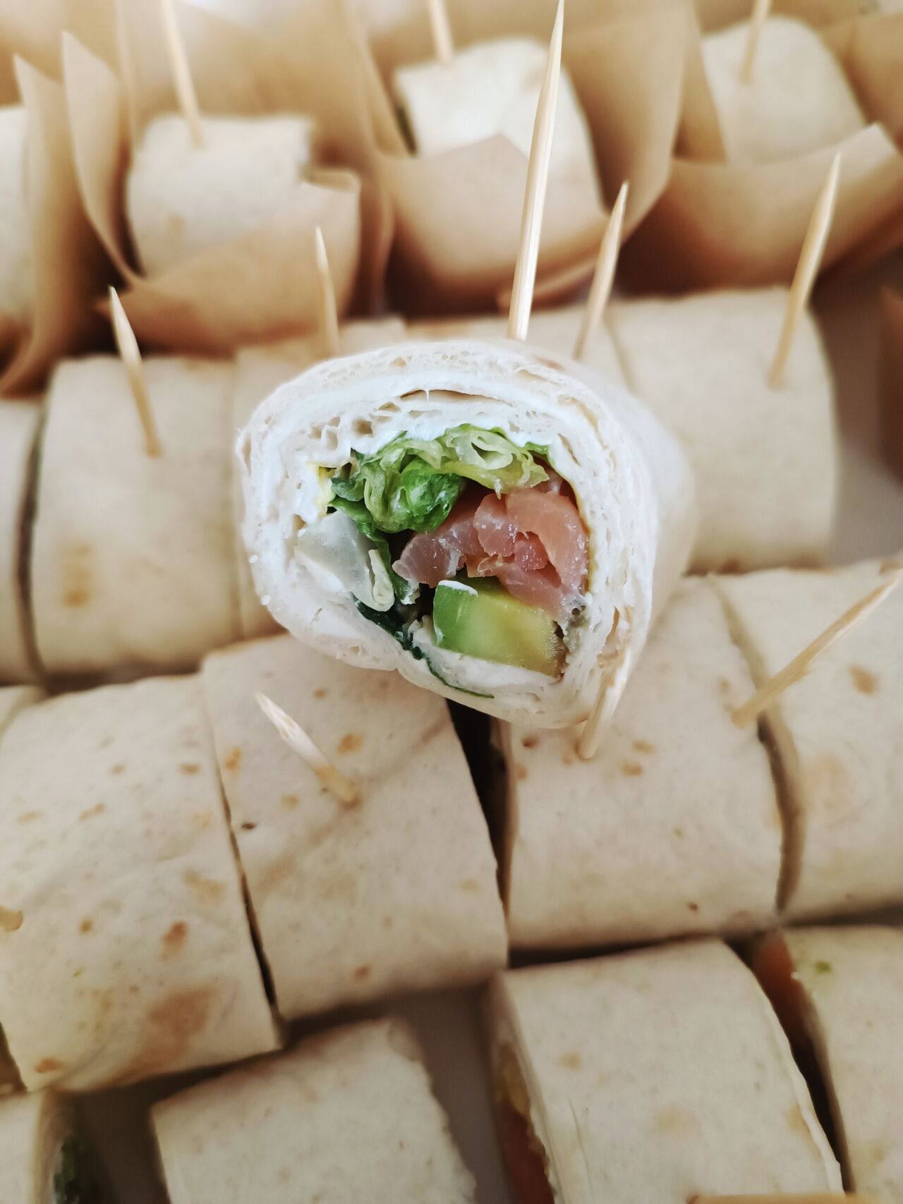 Minis wraps saumon