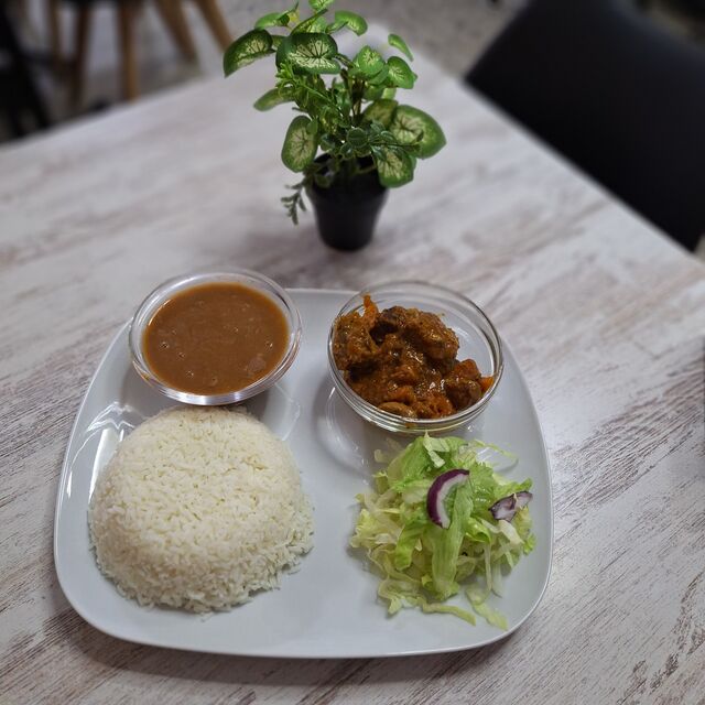 AROIZ, FRIJOLES, CARNE!