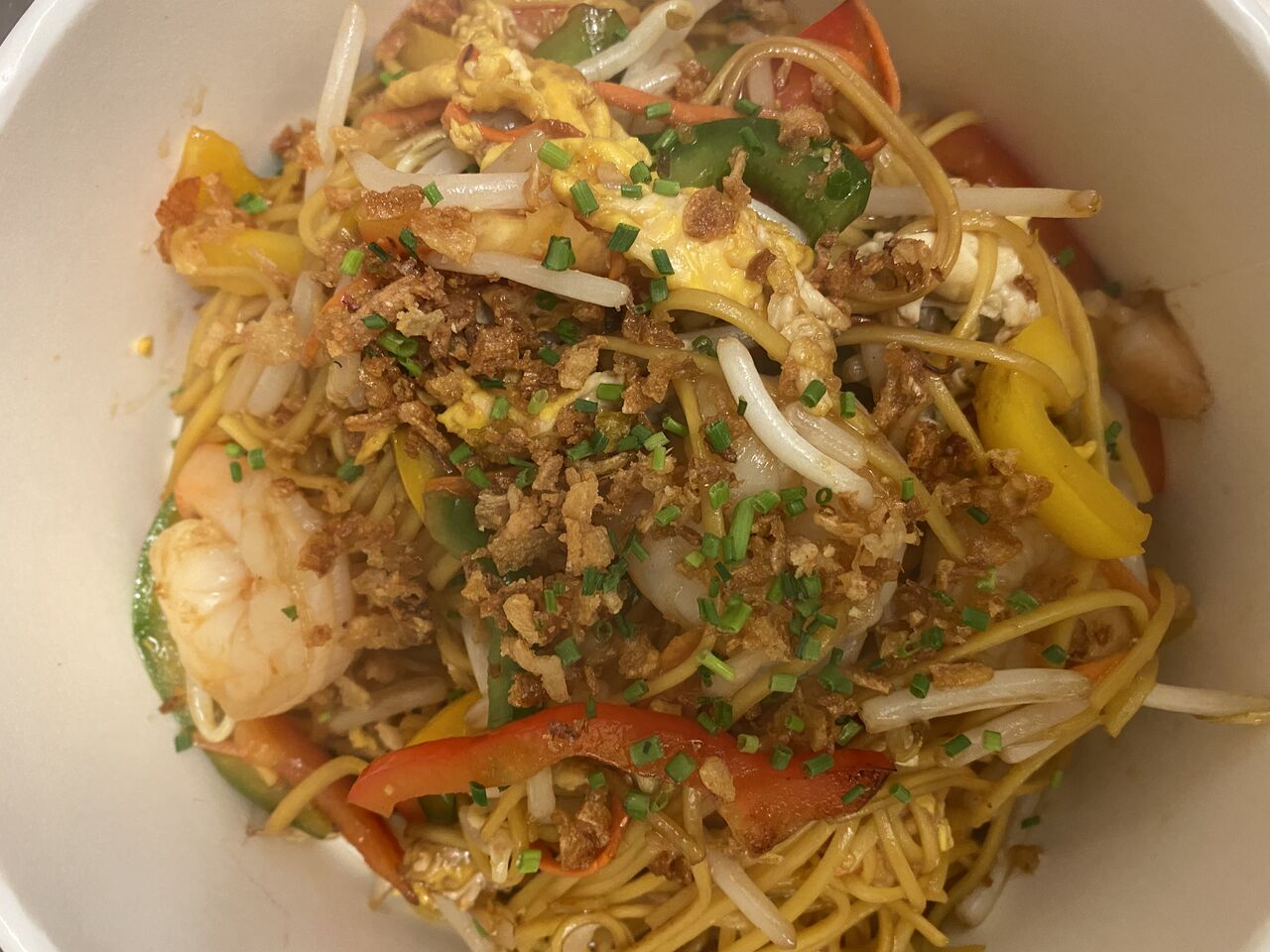 Nouilles thaï aux crevettes 