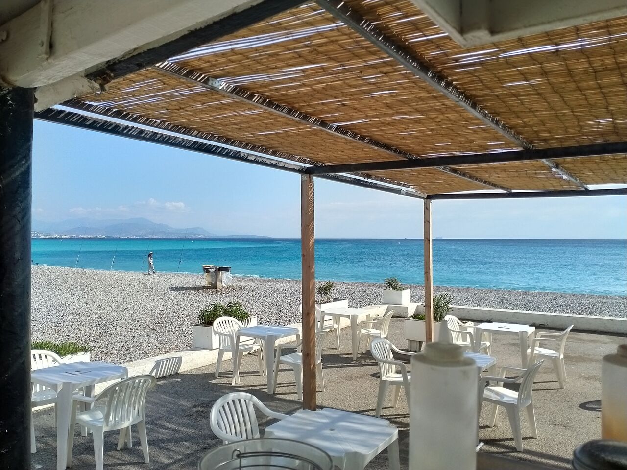 La terrasse sur la plage