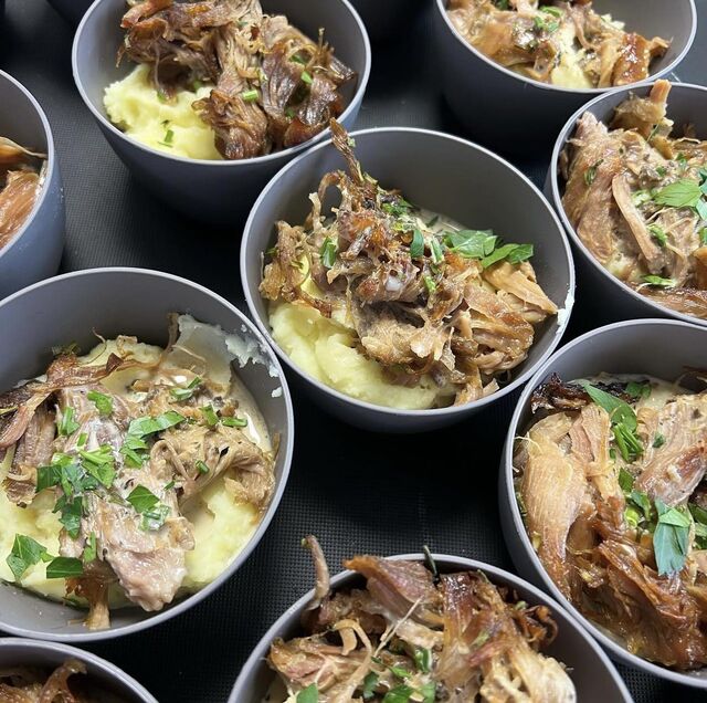 Paleron de veau, purée de pomme de terre & jus truffé