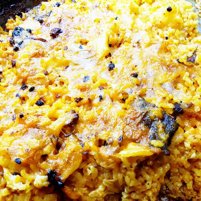 PAELLA DE COL Y BACALAO