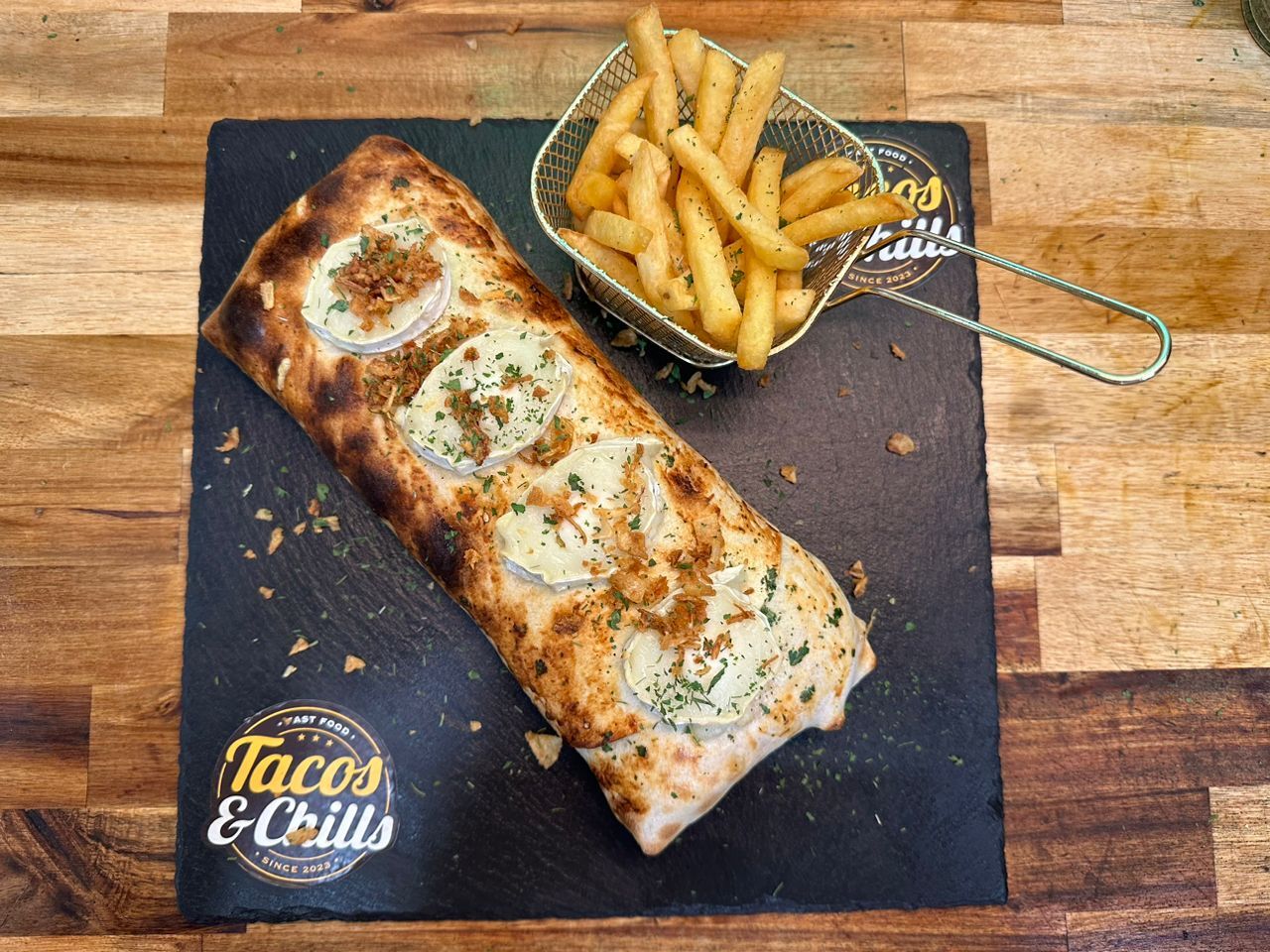 Tacos gratiné au chèvre 