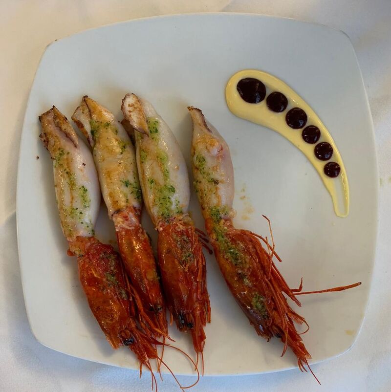 Chipirones de anzuelo con carabineros