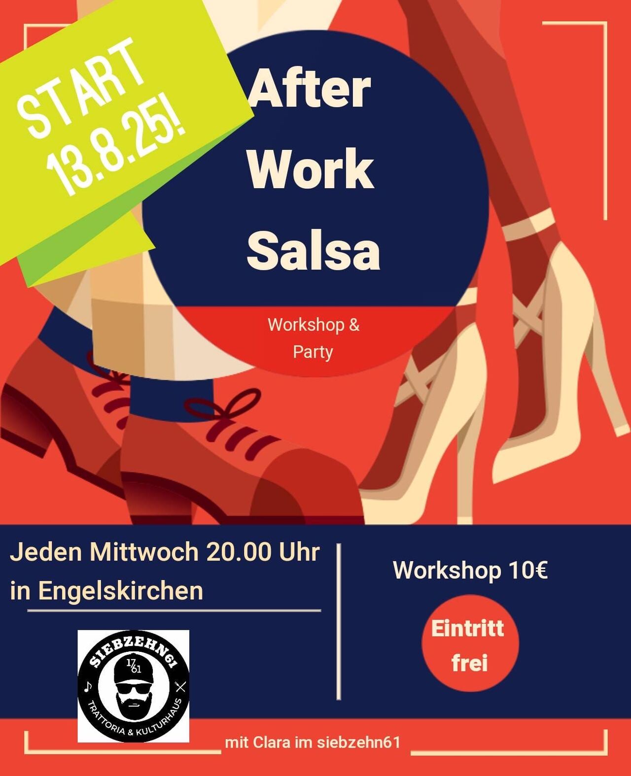 Jeden Mittwoch - After Work Special - Live Musik & Salsa Workshop