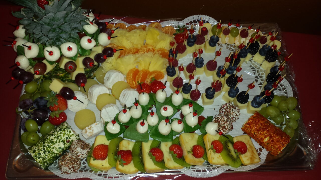 Käse - Obst Platte zum 60. Geburtstag