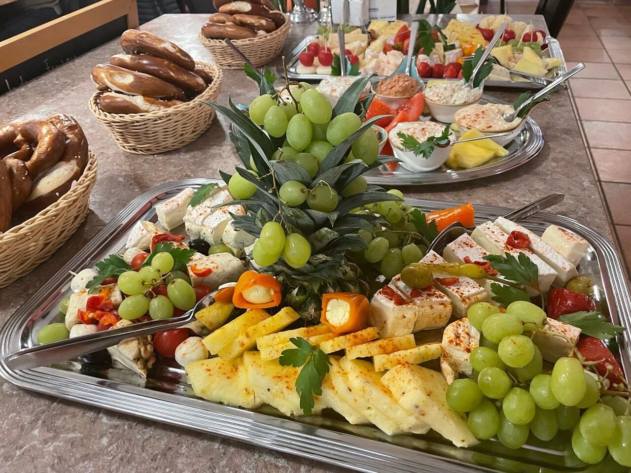 Käse und Obstplatte 