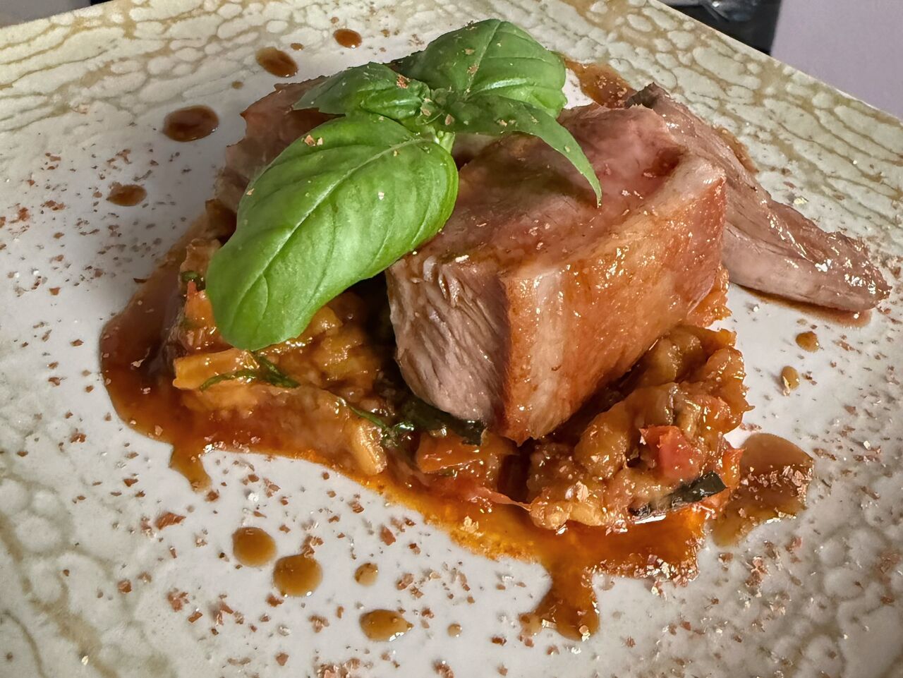 Agnello e ratatouille 