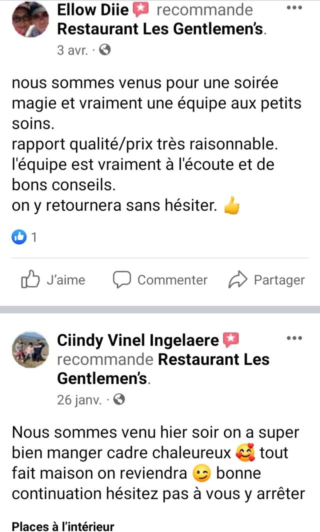 Avis de nos clients !