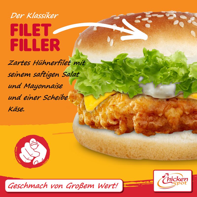 Filet Filler. Frische Hähnchenbrust 