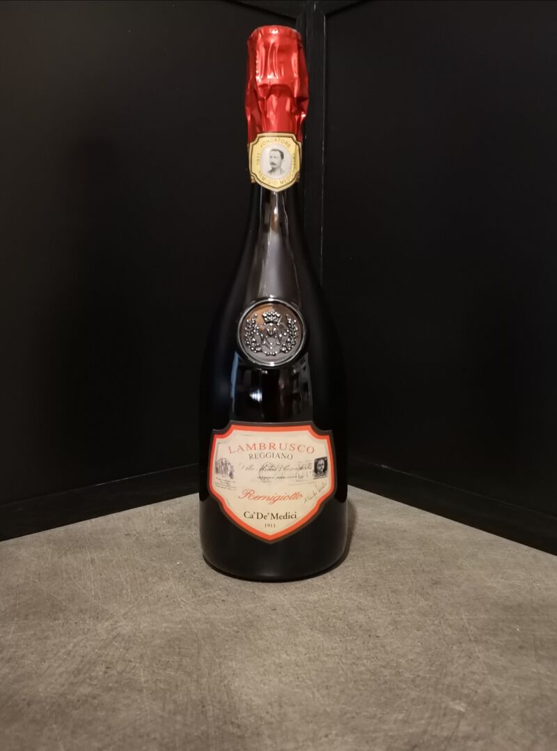 Lambrusco (=vin rouge pétillant italien) = plus en stock