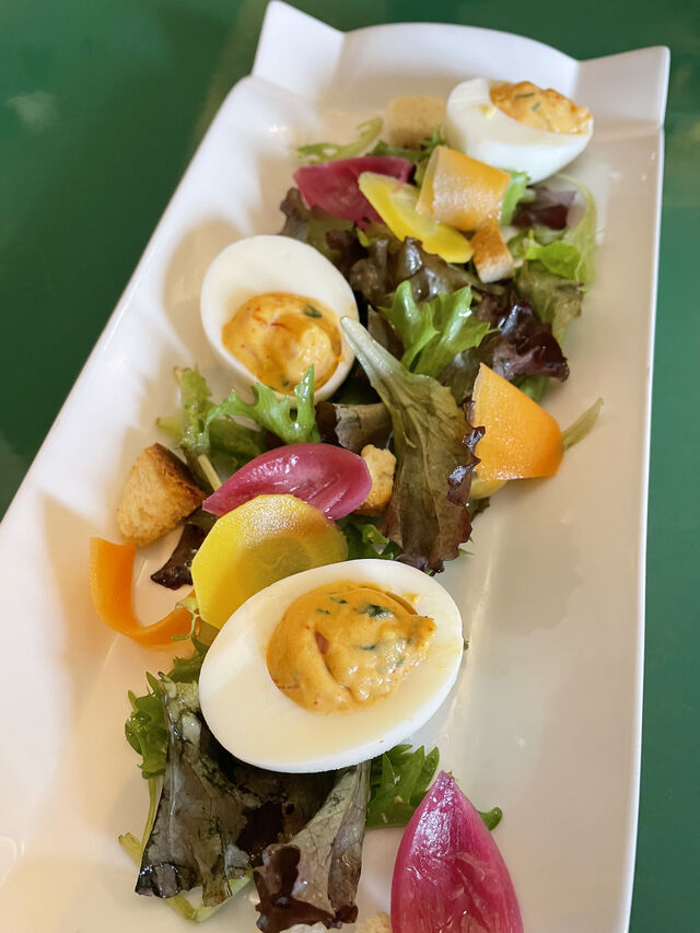 Œuf mimosa au salé