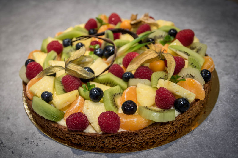 La tarte aux fruits frais.