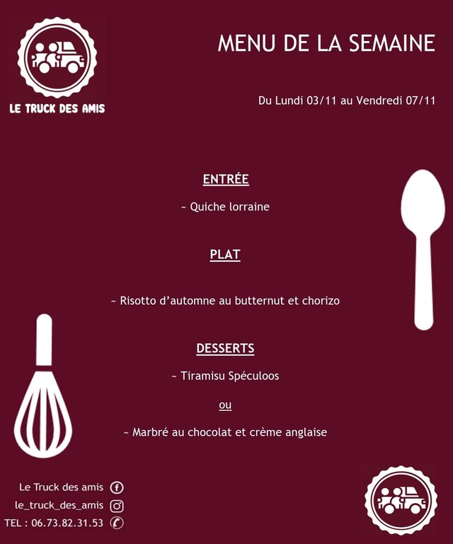 Menu de la semaine 