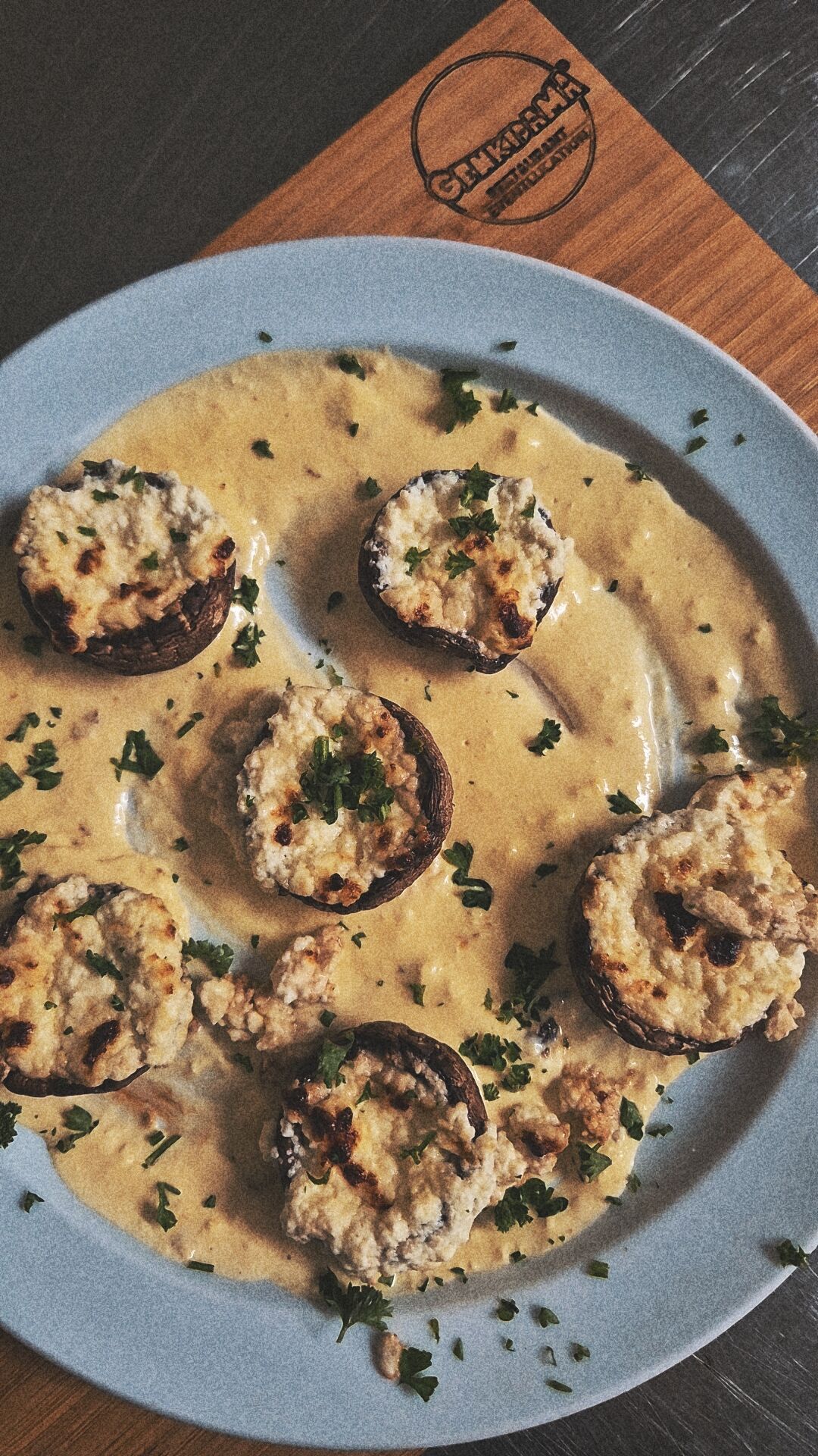 Gefüllte Champignons