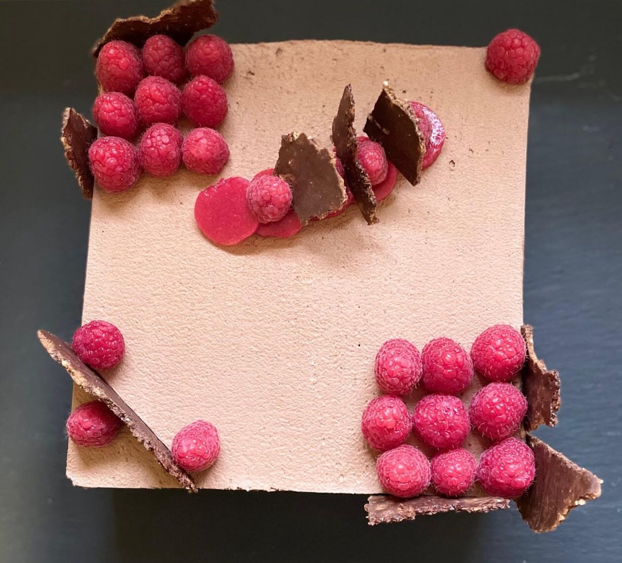 Entremet chocolat framboise