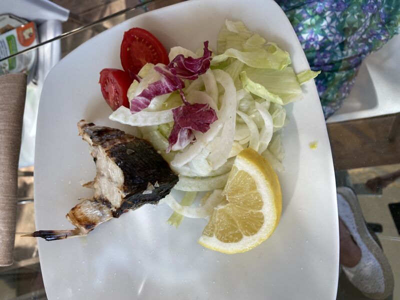 Trancio di Spigola brace e aromi 