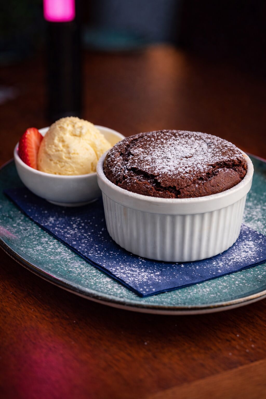 Warmer Schoko-Souﬄé