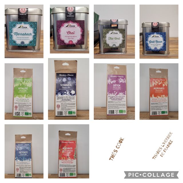 Thés Cook et Tisanes l'Herbier de France disponibles en boutique !
