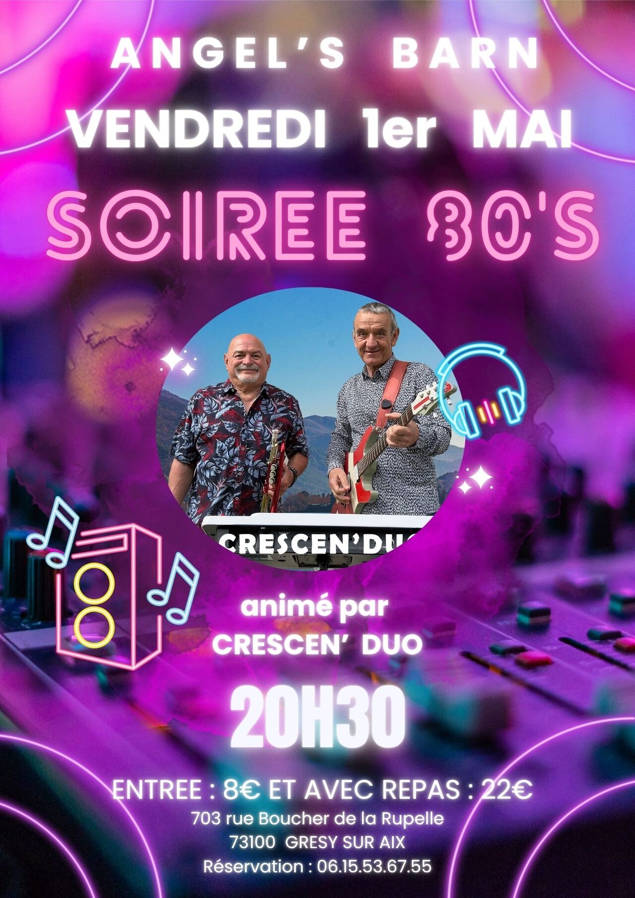 VENDREDI 1ER MAI : SOIREE DANSANTE ANNES 80